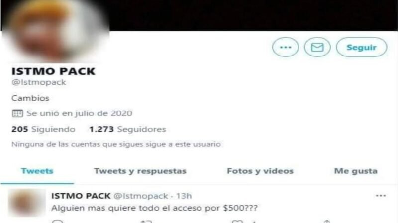 DETECTAN CUENTA DE TWITTER QUE VENDÍA “PACKS” DE 400 MUJERES DEL ISTMO DE TEHUANTEPEC
