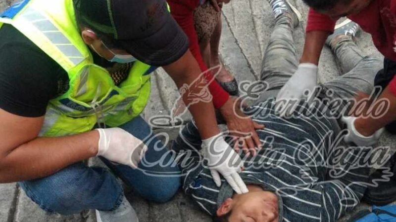 DERRAPA EBRIO MOTOCICLISTA