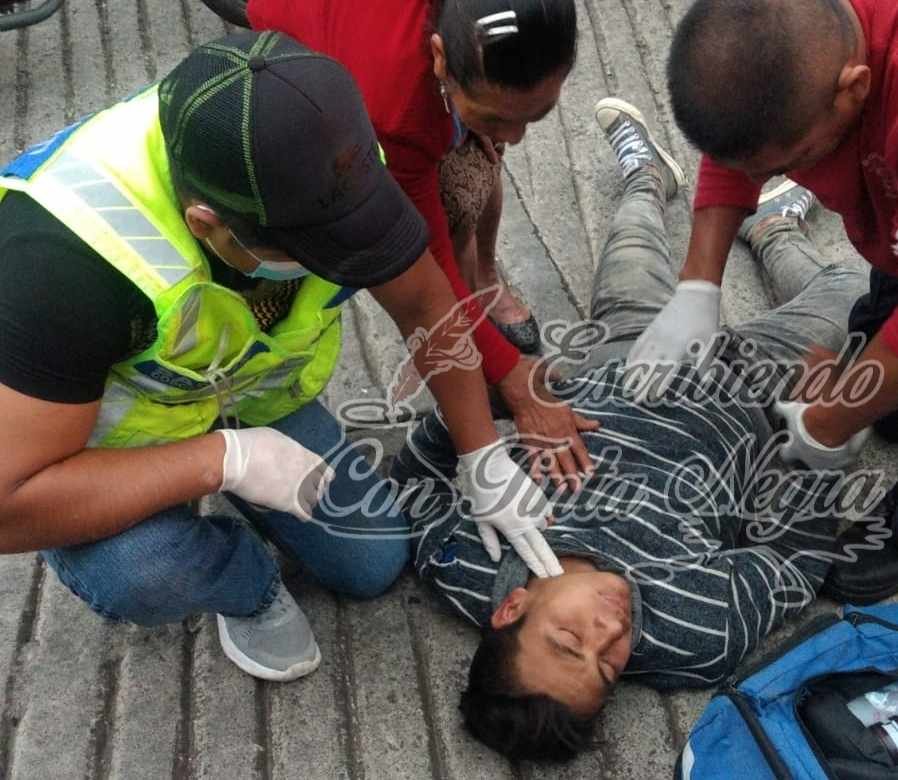 DERRAPA EBRIO MOTOCICLISTA