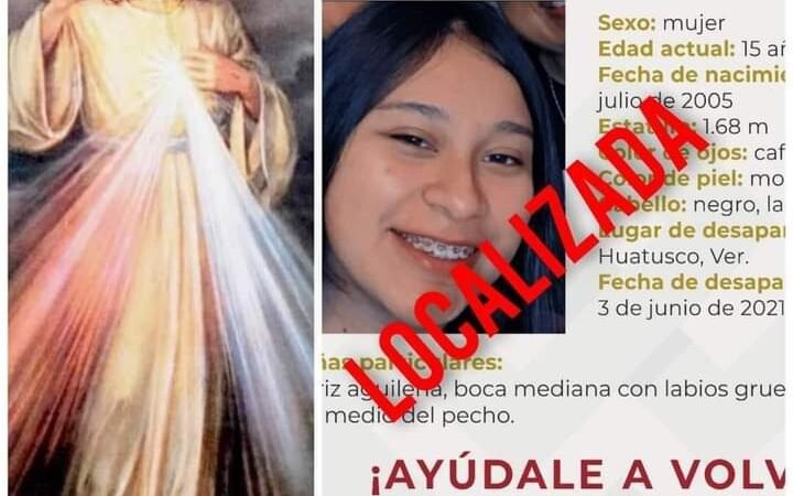 LOCALIZAN A DESAPARECIDA