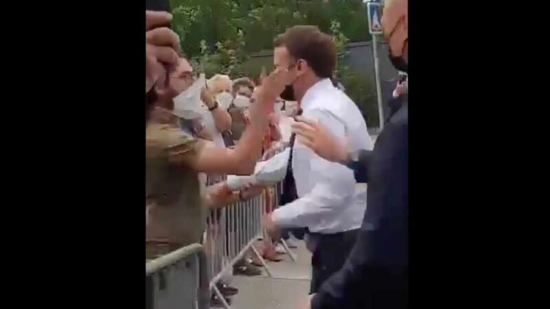 MACRON ASEGURA QUE LA BOFETEADA QUE RECIBIÓ ES UN ACTO AISLADO
