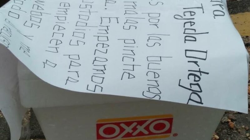 LE DEJAN NARCO MENSAJE A DIRECTORA DE PENAL