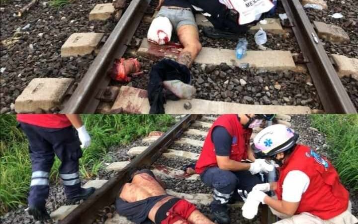 ARROJAN DE TREN A DOS MIGRANTES