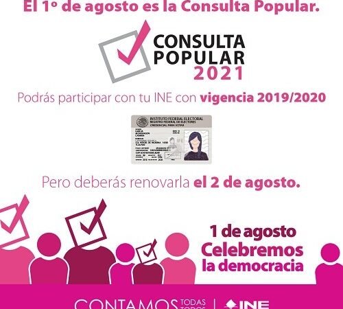 TODO LISTO PARA REALIZAR CONSULTA POPULAR EL 1 DE AGOSTO