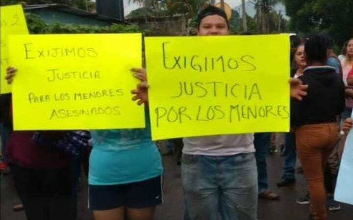 CONDENAN ASESINATO DE ADOLESCENTES A MANOS DE FUERZA CIVIL