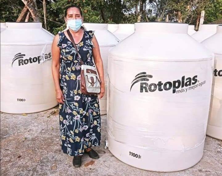 ENTREGA NORA LAGUNES TANQUES DE ALMACENAMIENTO DE AGUA EN COMAPA