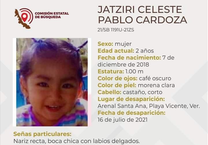 DESAPARECE NIÑA; PADRES AFIRMAN QUE FUE ROBADA