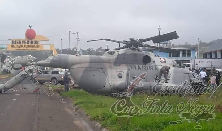 SE DESPLOMA HELICÓPTERO DE SEMAR