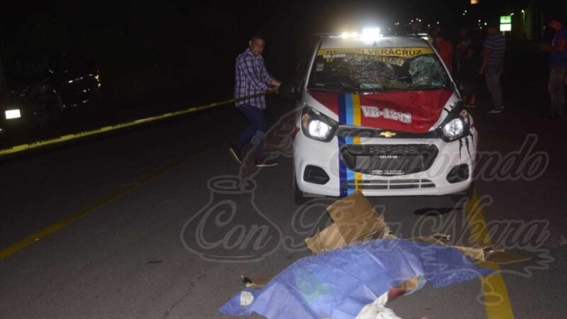 TAXISTA EMBISTE Y MATA A PERITO DE TRÁNSITO