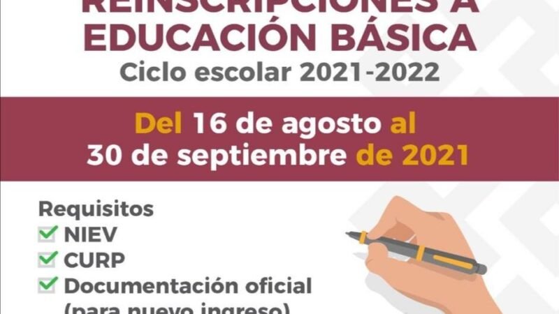 INICIAN PREINSCRIPCIONES E INSCRIPCIONES DE EDUCACIÓN BÁSICA