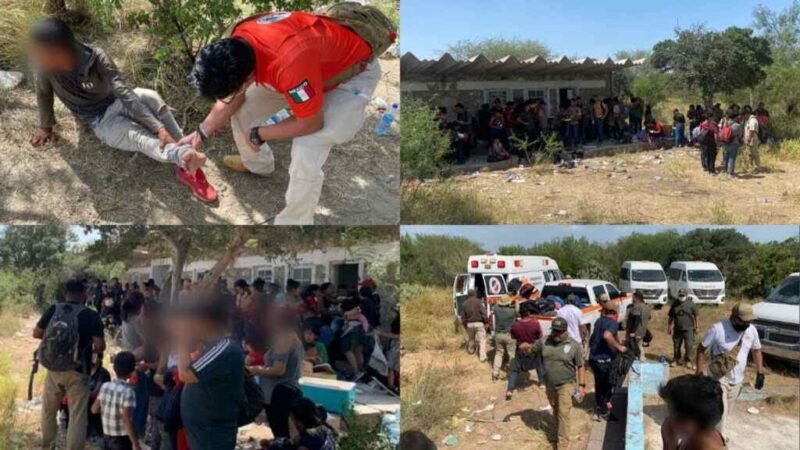 EN TAMAULIPAS RESCATAN A 162 MIGRANTES ABANDONADOS EN BODEGA