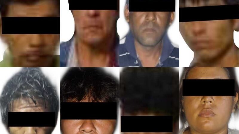 CAPTURAN A 8 CON ARMAS Y DROGA