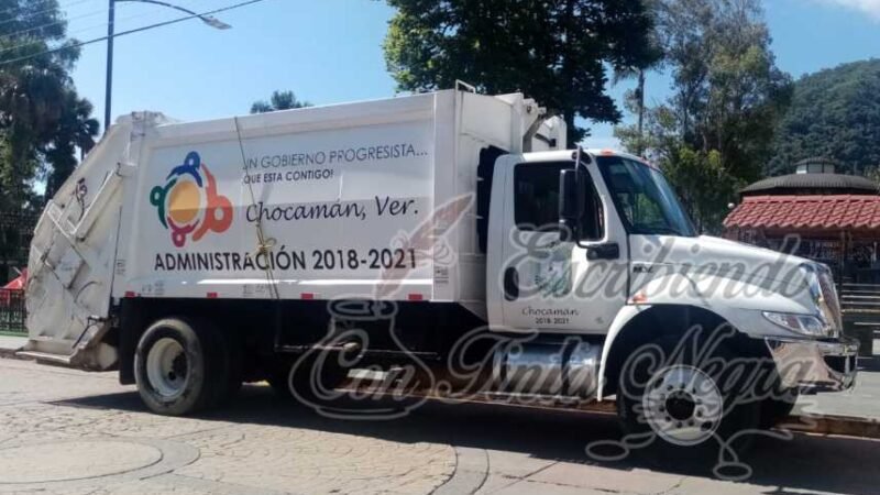 DEJAN SIN SERVICIO DE LIMPIA PÚBLICA A CHOCAMÁN