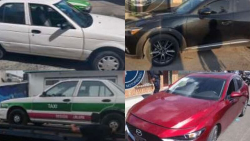 RECUPERA SSP OCHO UNIDADES VEHICULARES EN CUATRO MUNICIPIOS