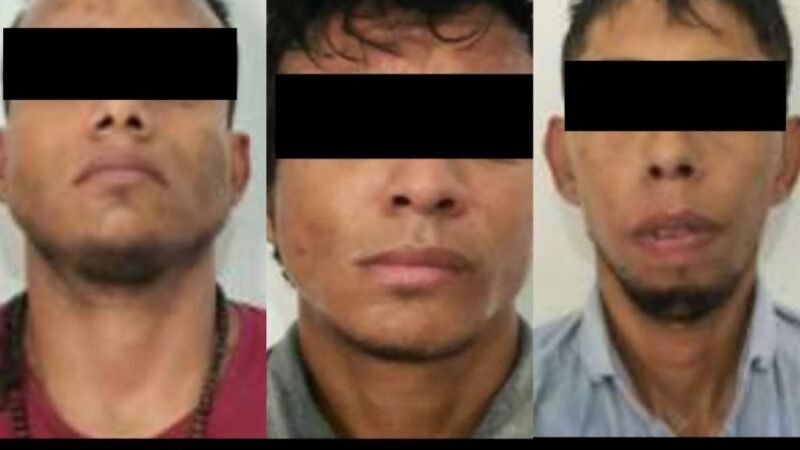 CAPTURA SSP A TRES POR ROBO A NEGOCIO