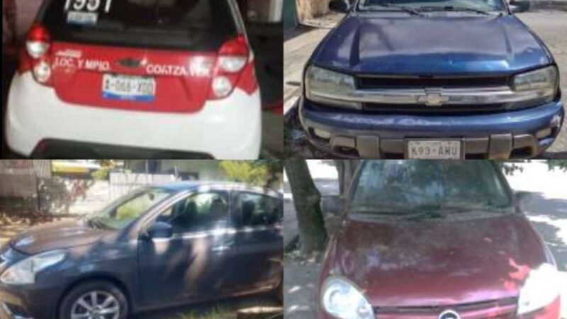 RECUPERA SSP NUEVE VEHÍCULOS EN DIVERSOS MUNICIPIOS