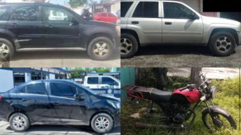 RECUPERA SSP SEIS UNIDADES VEHICULARES; TRES CONTABAN CON REPORTE DE ROBO