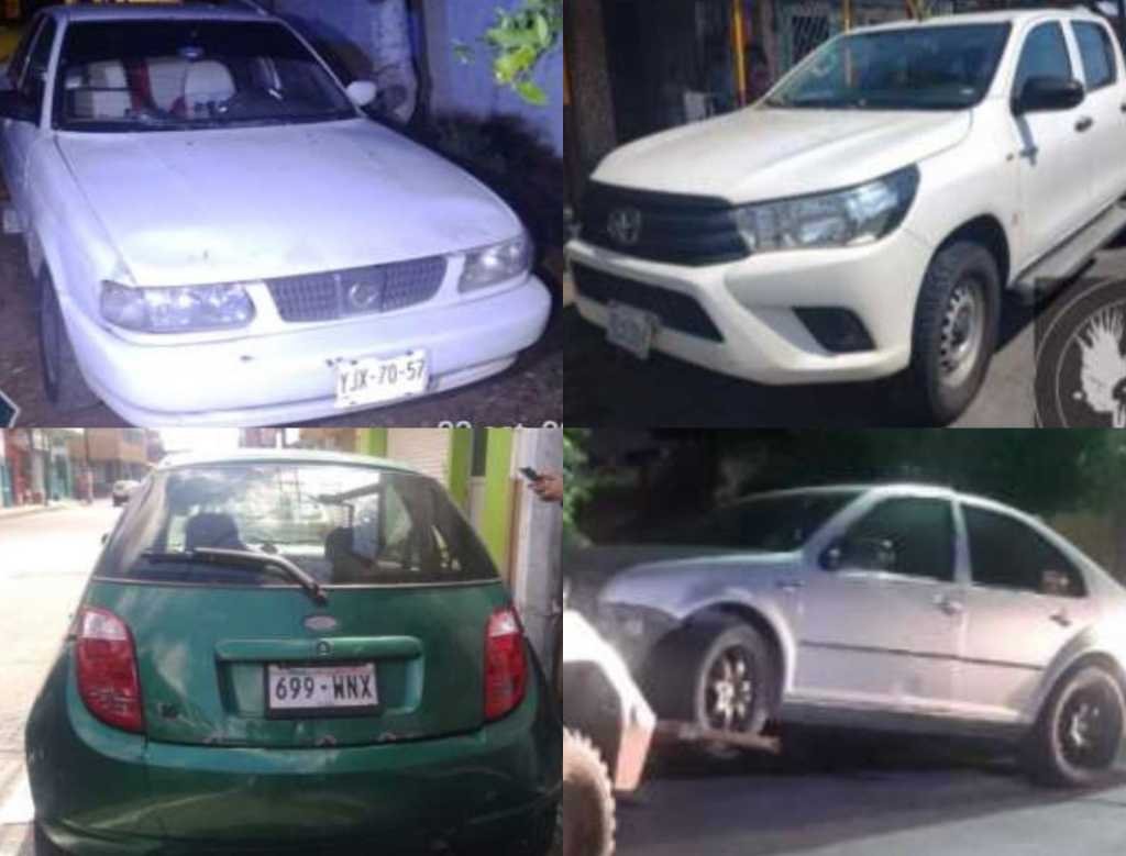 RECUPERA SSP 12 UNIDADES VEHICULARES CON REPORTE DE ROBO; HAY TRES DETENIDOS