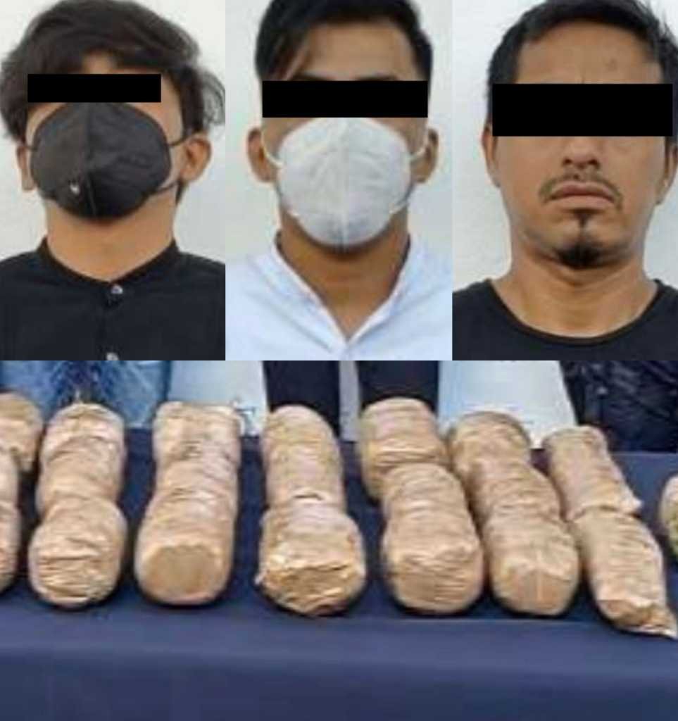 LES ENCUENTRAN 10 KILOS DE MARIHUANA