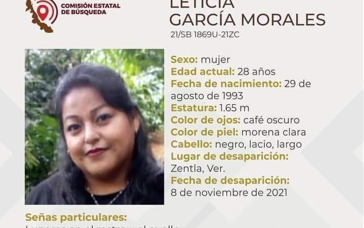 DESAPARECE MUJER DE ZENTLA