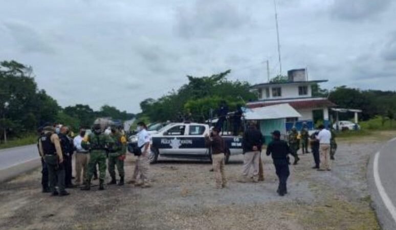 DESPLIEGAN SSP Y FUERZAS FEDERALES OPERATIVO PREVENTIVO ANTE PASO DE CARAVANA DE MIGRANTES