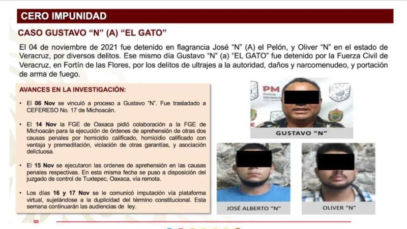DESTACA GOBIERNO FEDERAL DETENCIÓN DE “EL GATO”
