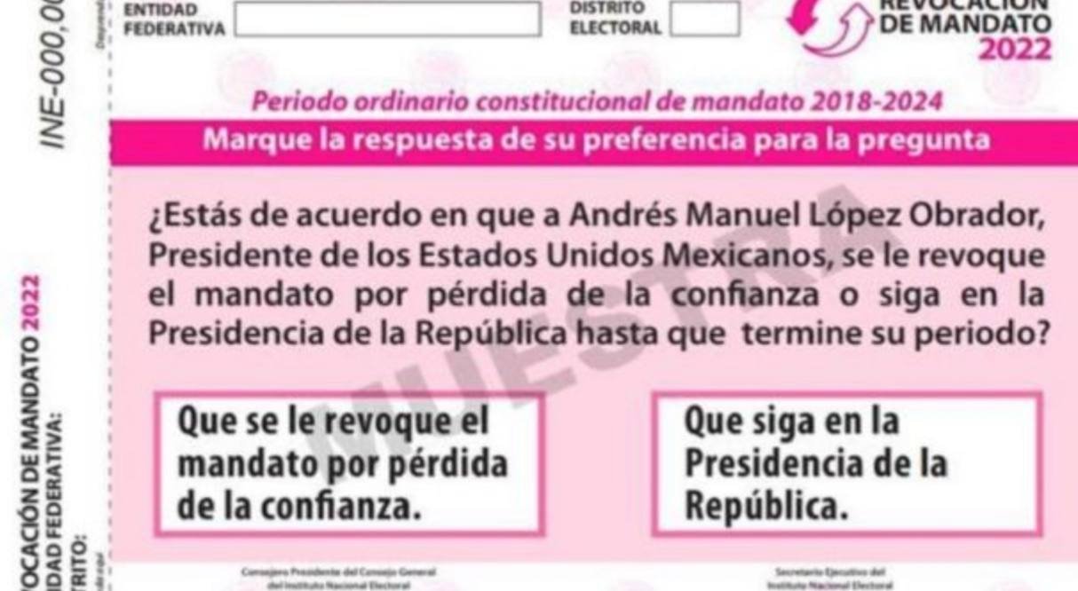 INE APRUEBA CAMBIO DE FECHA PARA LA REVOCACIÓN DE MANDATO