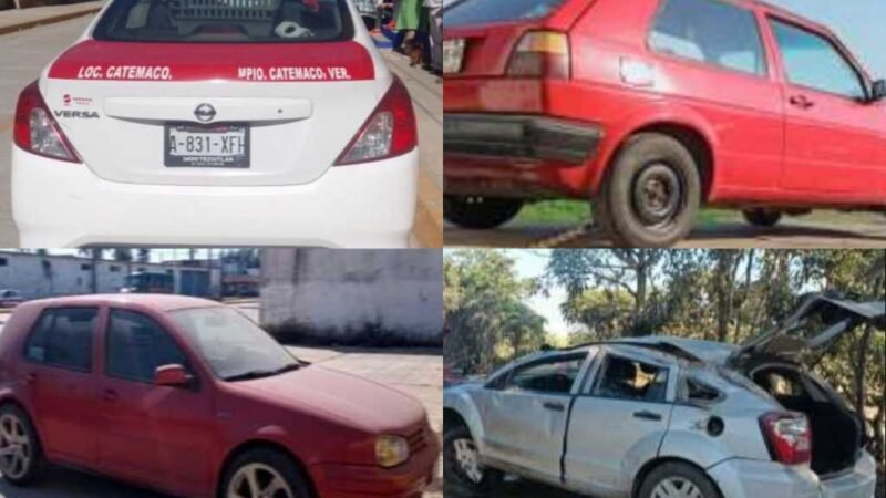 ASEGURA SEGURIDAD PÚBLICA 8 VEHÍCULOS