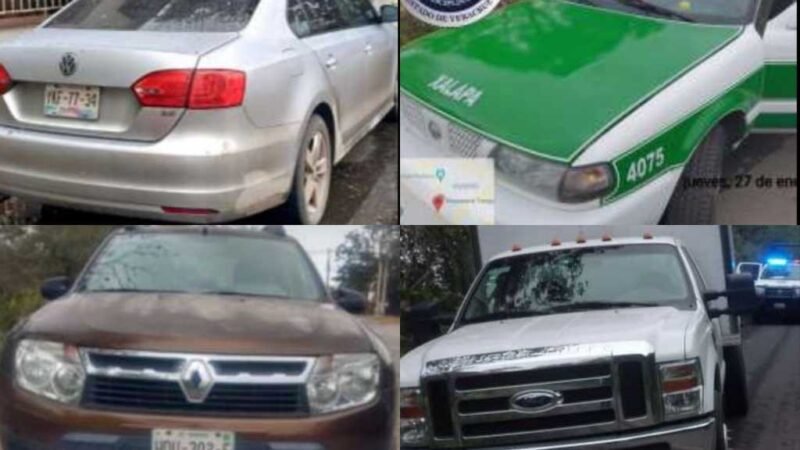 ASEGURA SSP 15 UNIDADES TRANSPORTE, 10 DE ELLOS CONTABAN CON REPORTE DE ROBO