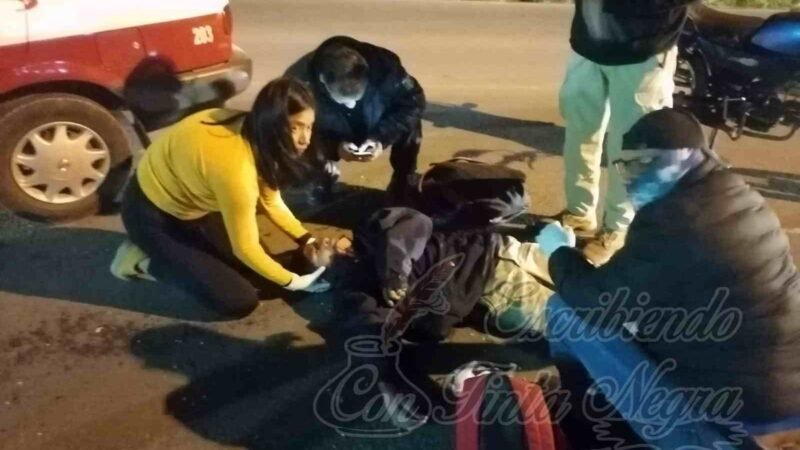 CHOCA TAXI CONTRA MOTOCICLISTA