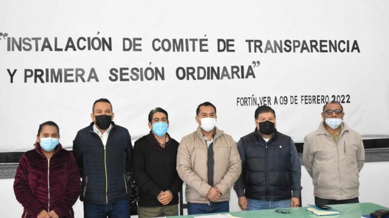 INSTALAN COMITÉ DE TRANSPARENCIA EN FORTÍN