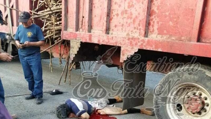 MUERE APLASTADO POR CAÑERO