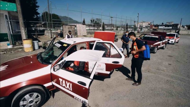 DESINFECTAN TAXIS DE COSCOMATEPEC