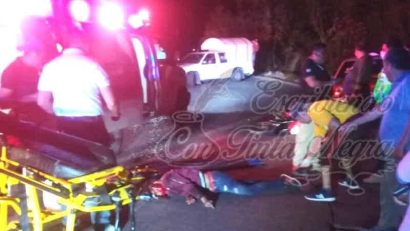 CAMIONETA EMBISTE A MOTOCICLISTAS; UN MUERTO, EL SALDO