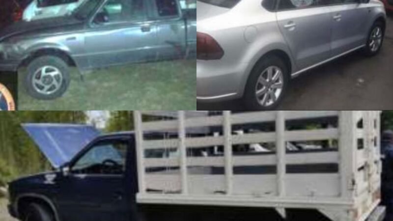 RECUPERA SSP 5 VEHÍCULOS EN LA ZONA CENTRO