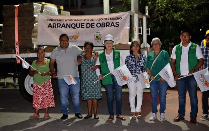 REHABILITAN ALUMBRADO PÚBLICO EN PASO DEL MACHO