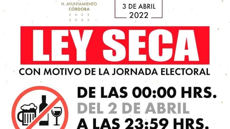 INICIA LEY SECA EN 39 COMUNIDADES DE CÓRDOBA