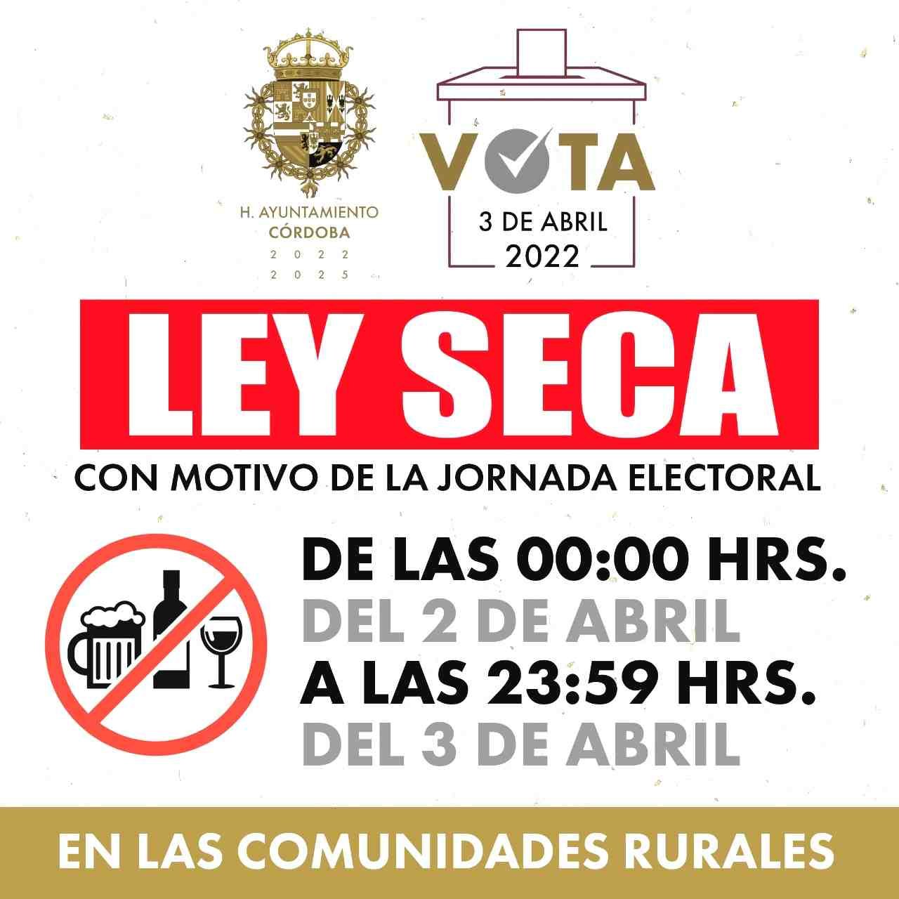 INICIA LEY SECA EN 39 COMUNIDADES DE CÓRDOBA