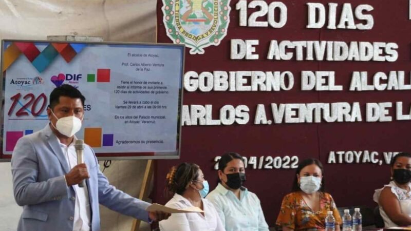 PRESENTA CARLOS VENTURA DE LA PAZ RESULTADOS DE PRIMEROS 120 DÍAS DE GOBIERNO