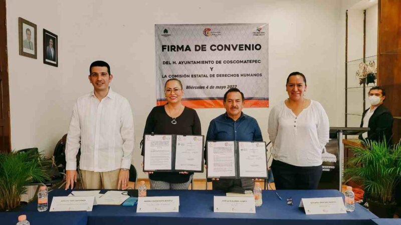 FIRMAN CONVENIO CON COMISIÓN ESTATAL DE DERECHOS HUMANOS