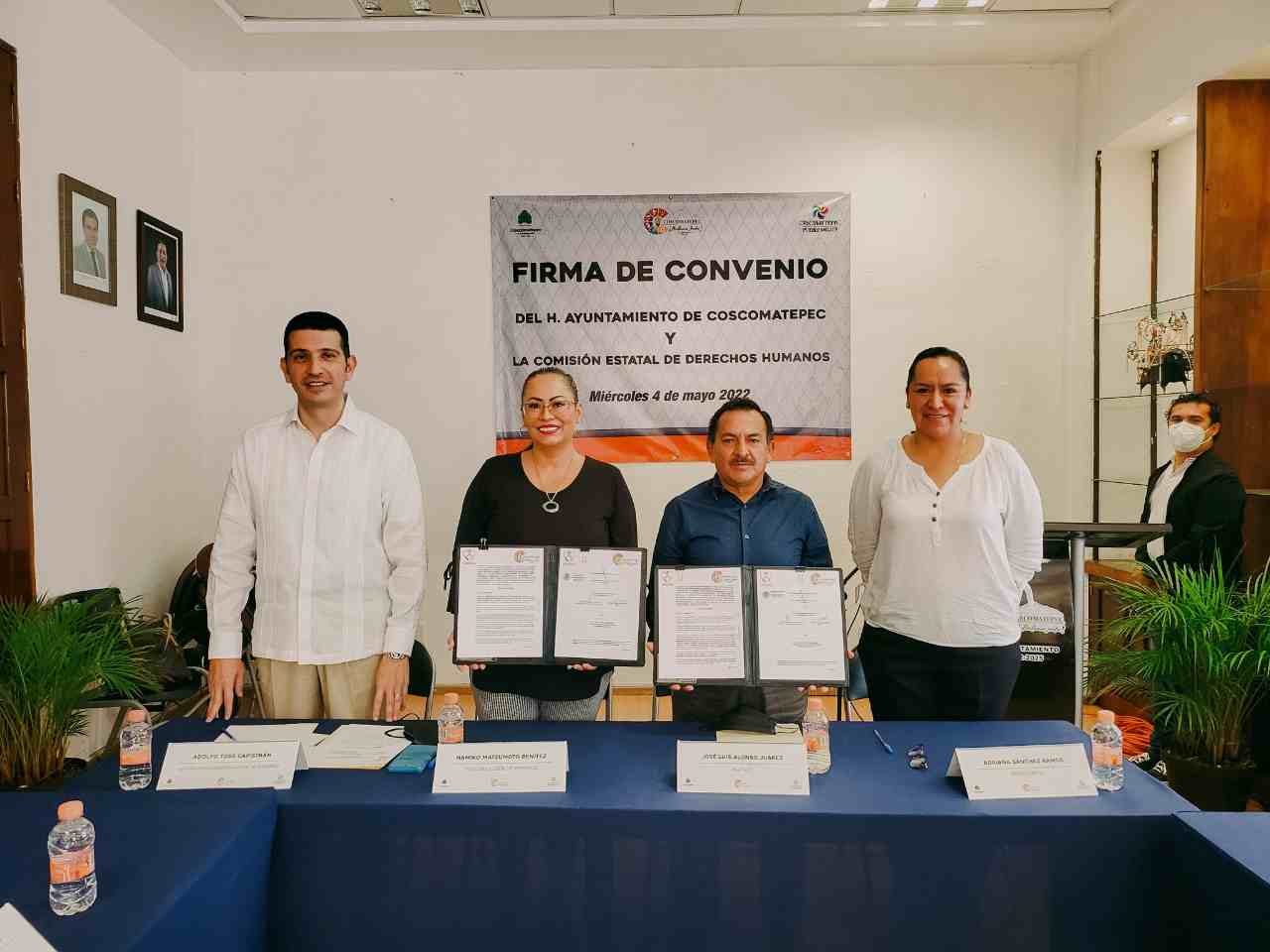 FIRMAN CONVENIO CON COMISIÓN ESTATAL DE DERECHOS HUMANOS