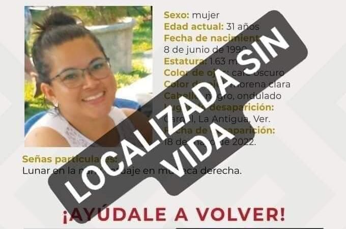 CONFIRMAN HALLAZGO DE CUERPO DE VIRIDIANA