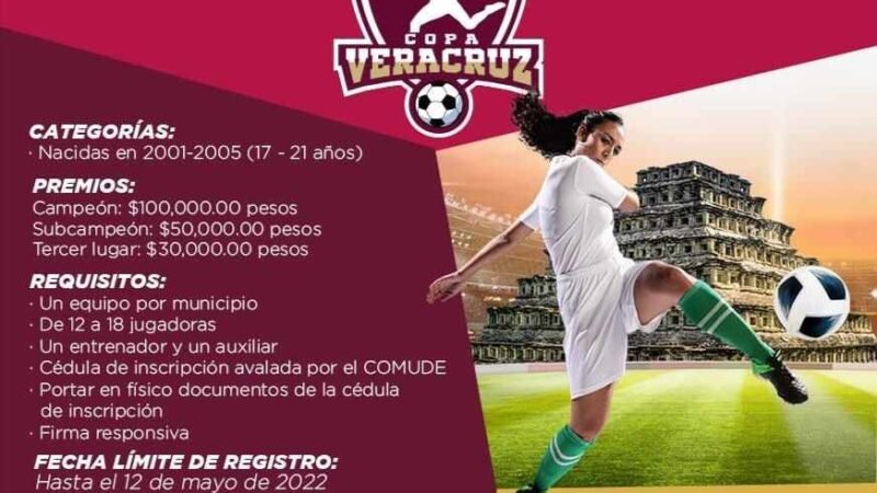 CONVOCAN A EQUIPOS DE FÚTBOL FEMENIL PARA “COPA VERACRUZ”