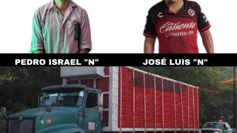 ASEGURA FUERZA CIVIL VEHÍCULOS; DETIENEN A 3