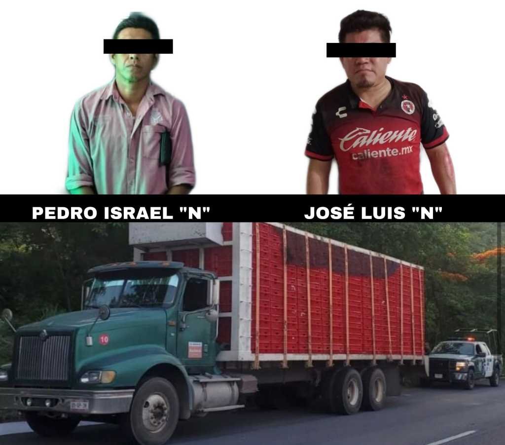 ASEGURA FUERZA CIVIL VEHÍCULOS; DETIENEN A 3