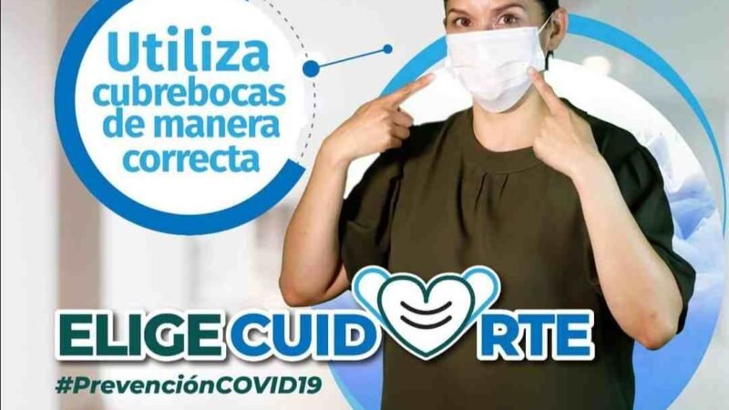 PROMUEVE IMSS VERACRUZ SUR USO CORRECTO DE CUBREBOCAS