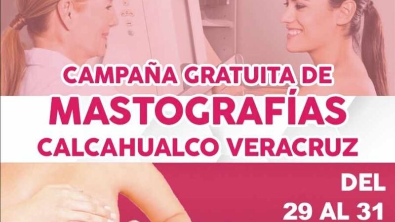 HABRÁ JORNADA GRATUITA DE MASTOGRAFIAS EN CALCAHUALCO