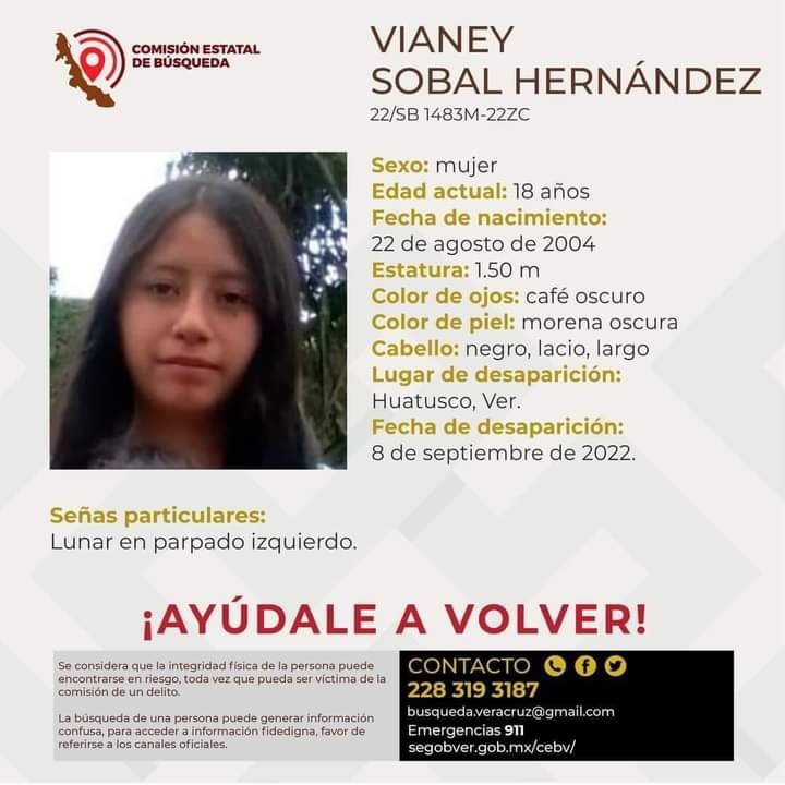 DESAPARECE JOVEN DE HUATUSCO