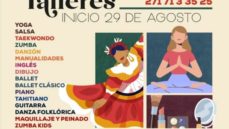 ABREN CONVOCATORIA PARA INSCRIBIRSE A TALLERES EN CASA DE CULTURA ANTONIO RUIZ GALINDO