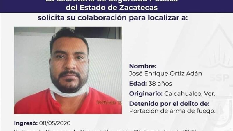 FUGA DE REOS; UNO ES DE CALCAHUALCO